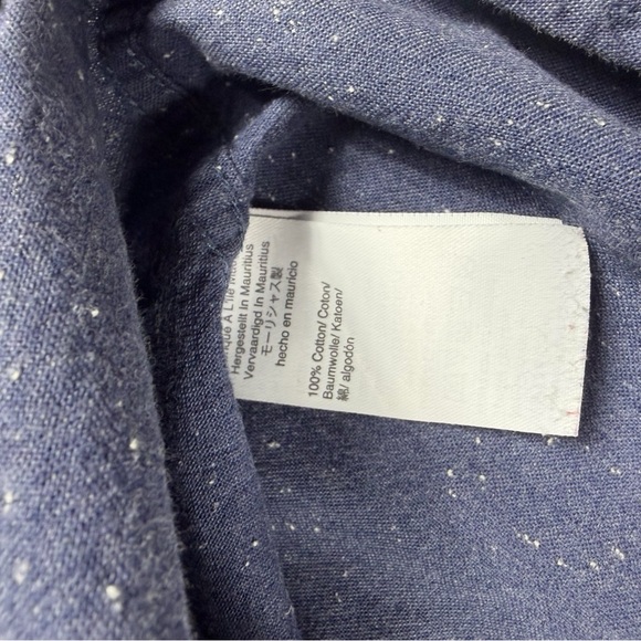 J. Crew Mercantile Casual Navy Button-Down Shirt Large - Picture 4 of 4